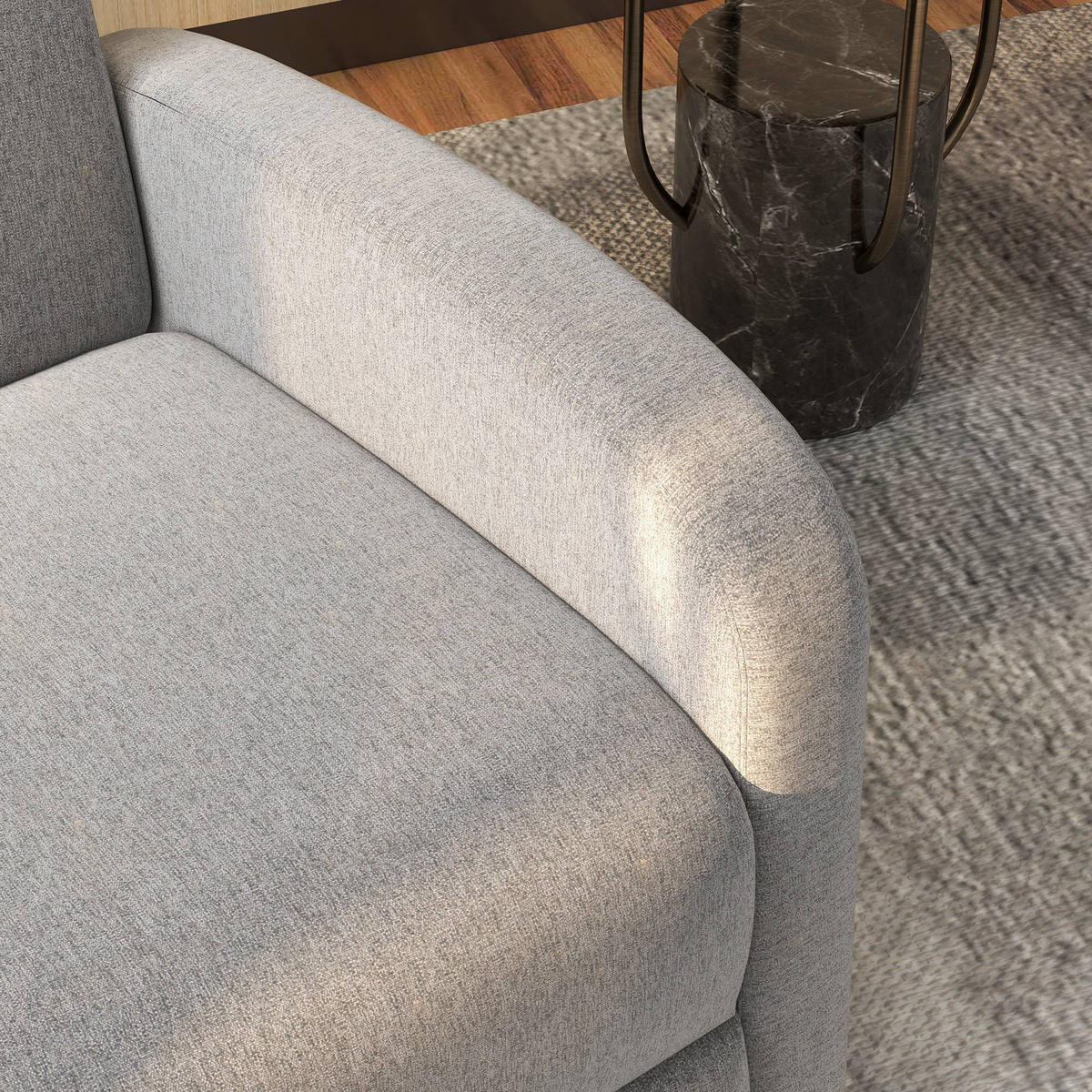 RELAXSESSEL gepolstert Fernsehsessel mit Liegefunktion bis 120 kg Belastbar Grau - Schwarz/Grau, Kunststoff/Textil (86/102/64cm) - HOMCOM