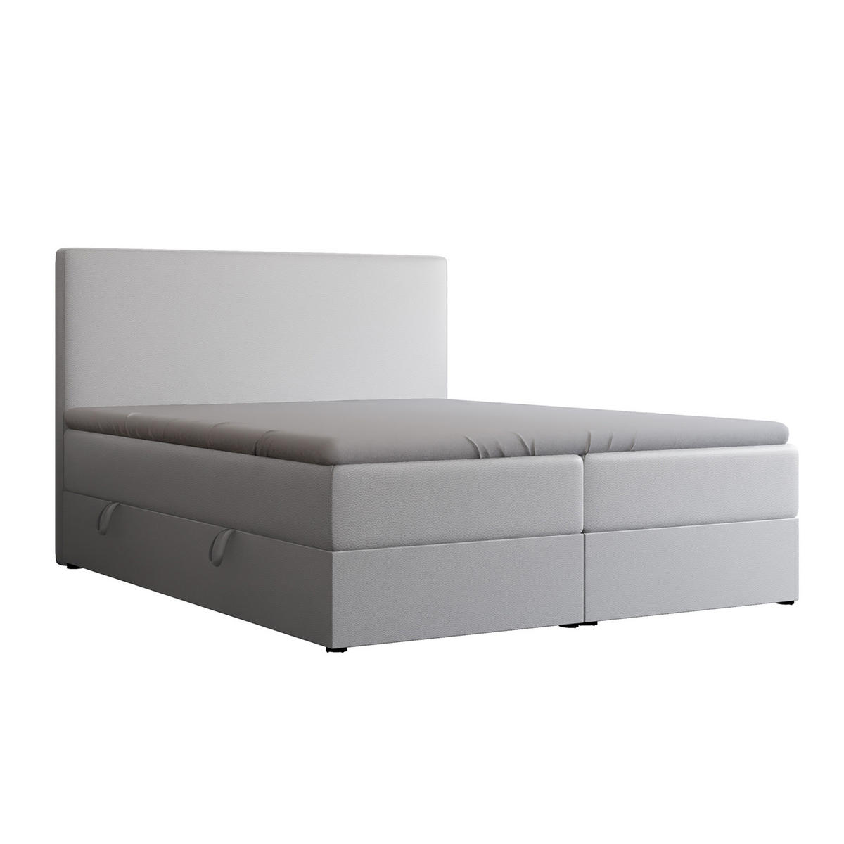 BOXBETT 160x200 cm mit Topper - Weiß, Holzwerkstoff/Textil (160/200cm) - Idohome