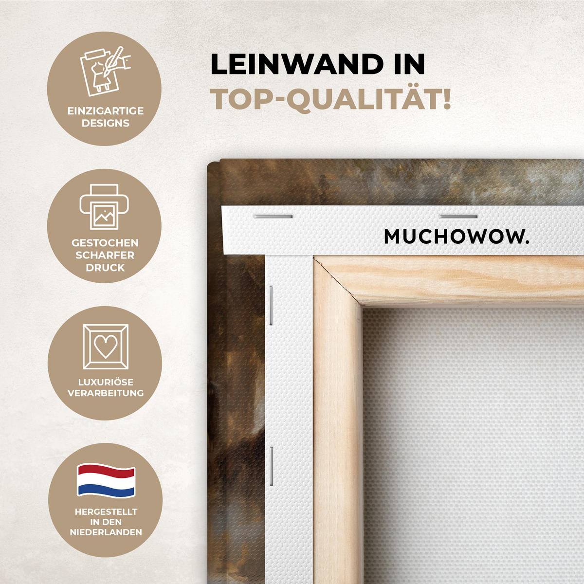 LEINWANDBILD Jesus - Kniend - Waldlandschaft - Betend Deko Schlafzimmer 30x20 cm - Beige/Hellblau, Textil (30/20cm) - MuchoWow