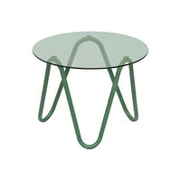 BEISTELLTISCH Ventana Round - Grün - 50/50/35 cm - Grün, Metall (50/50/35cm) - Leitmotiv