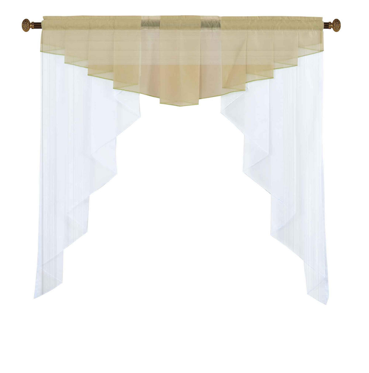 SCHEIBENGARDINE MEIßEN 100x100 cm Sand - Sandfarben, Textil (100/100cm) - Gardinenbox