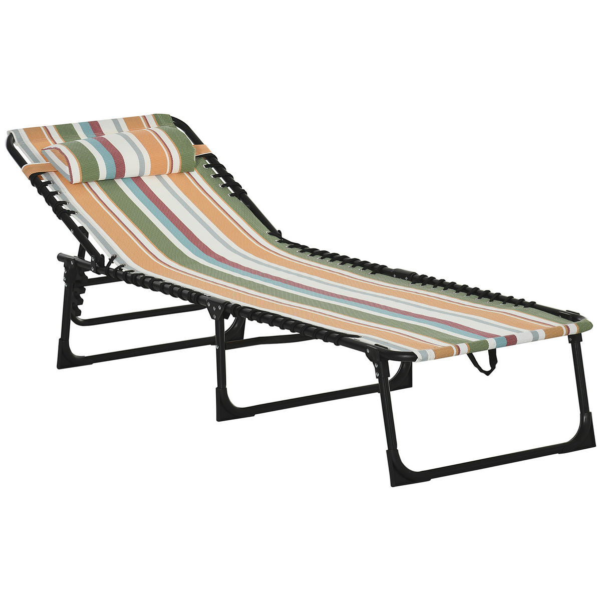 GARTENLIEGE Mehrfarbig 1 Stück - Schwarz, Naturmaterialien (58/30/189cm) - GiPP