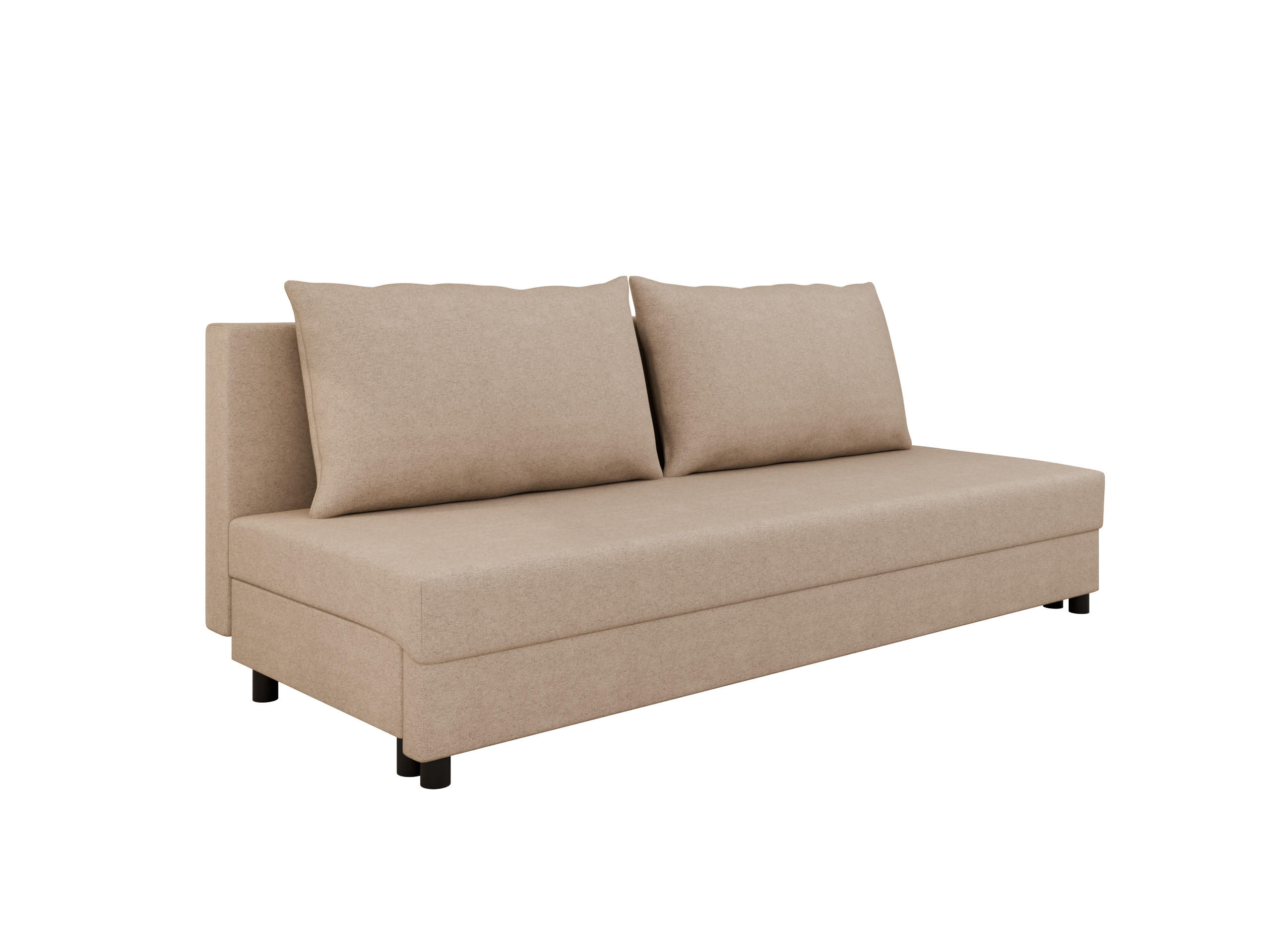 SCHLAFSOFA Facile mit Bettkasten – Moderne 2-in-1 Couch mit Stauraum, beige - Beige, Holz (194/48/71cm) - Panda Möbel