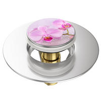 WASCHBECKENSTÖPSEL Pop-Up Blooming - Rosa, Metall (6/4/5cm) - Sanilo