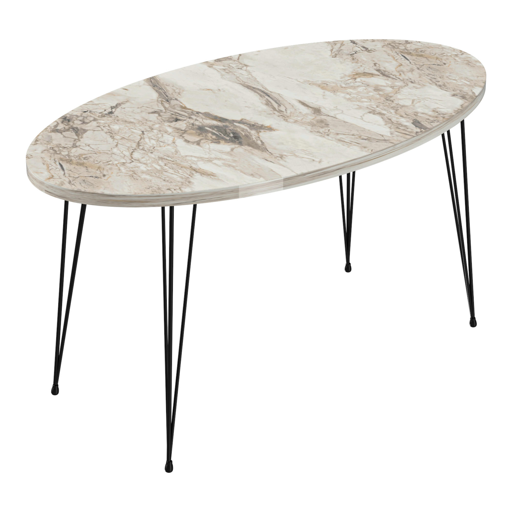 COUCHTISCH Skævinge 90/50/43 - Weiß, Metall (50/90/43cm) - [en.casa]
