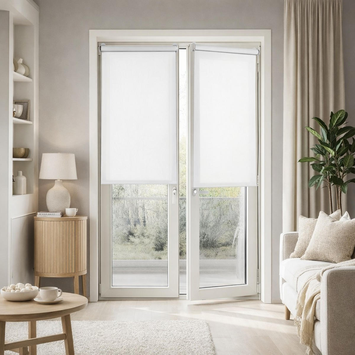 SCREEN-ROLLO Plus Easyfix Weiß 80x180 - Weiß, Kunststoff (80/180/1cm) - STORESDECO