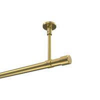 GARDINENSTANGEN-SET Sonette Santo 120 cm, 1-läufig, 20 mm Ø Messing-Optik - Messingfarben, Metall (120cm) - INTERDECO