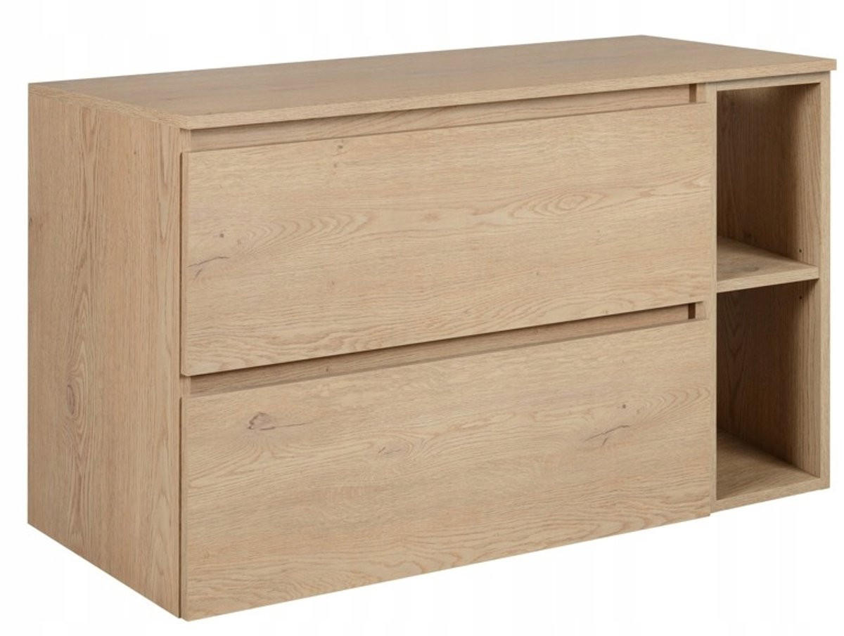 WASCHBECKUNTERSCHRANK SIMPLE 100cm mit Arbeitsplatte und mit einem Regal Eichen Craft - Eiche Artisan, Holz (100/62/46cm) - Rodan