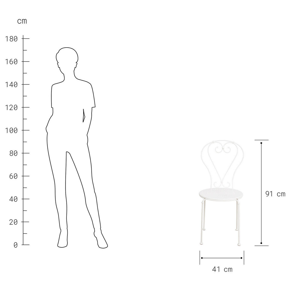 GARTENMÖBEL-SET (3-teilig) Century - Weiß, Metall - BUTLERS
