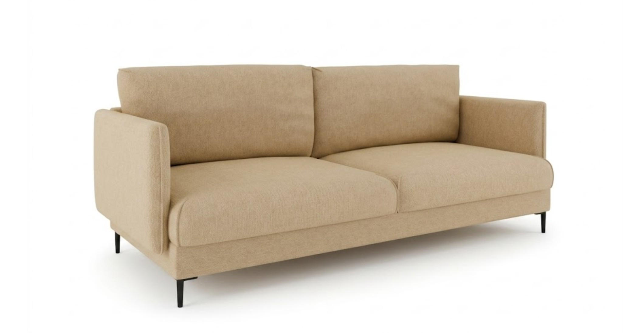 SOFA Helmer 3-sitzer In Stoff Vibe - Beige, Holzwerkstoff/Textil (226/95/95cm) - Fun Möbel