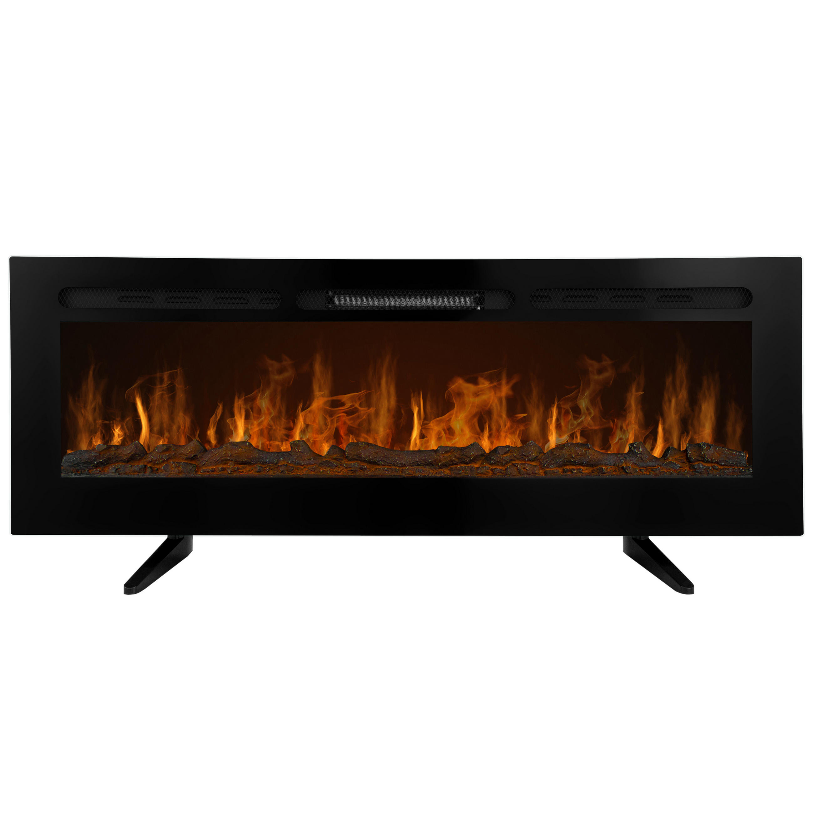 WANDKAMIN Einbau Elektrokamin 152cm - Schwarz, Metall (152/1/15cm) - Monstershop