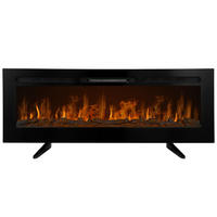 WANDKAMIN Einbau Elektrokamin 152cm - Schwarz, Metall (152/1/15cm) - Monstershop