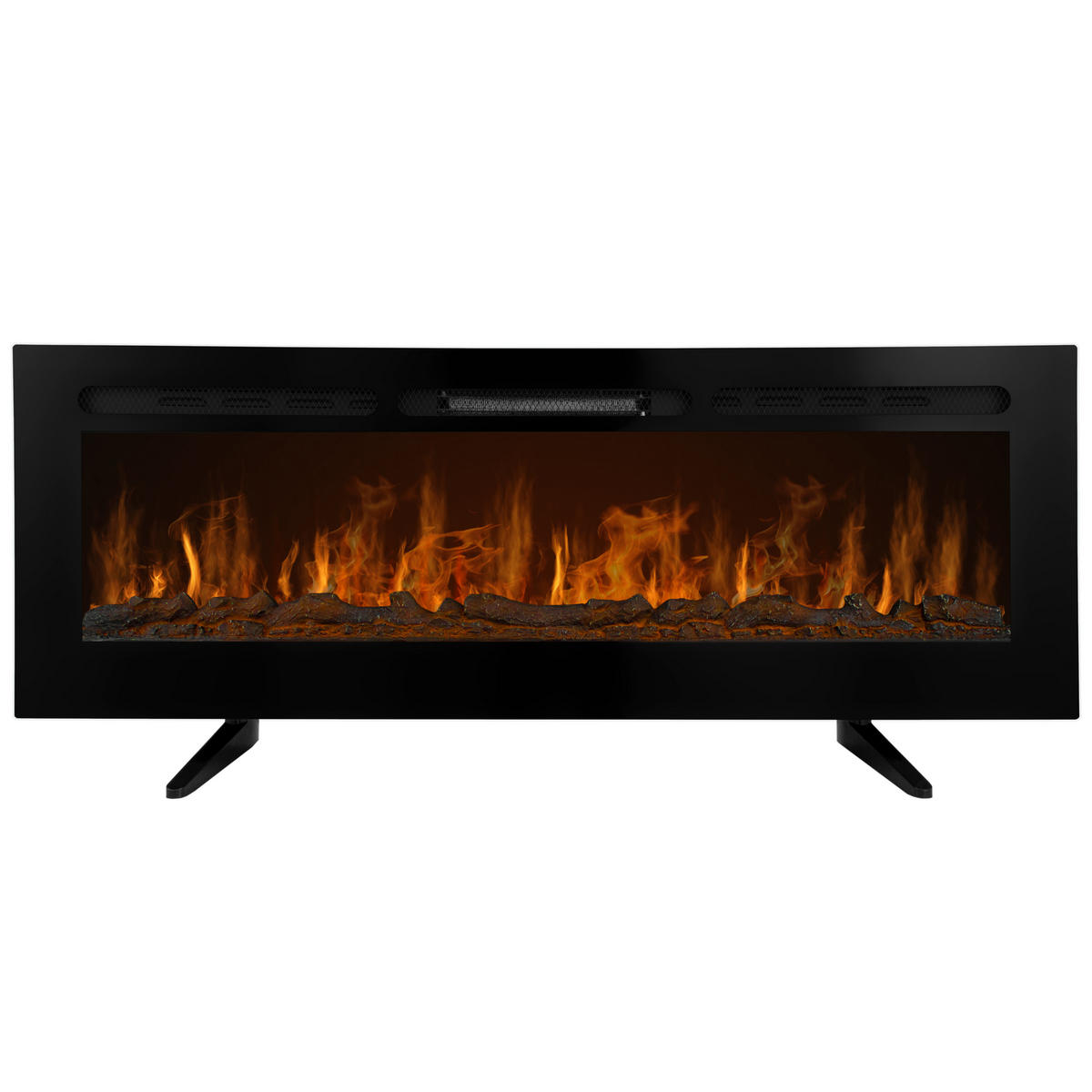 WANDKAMIN Einbau Elektrokamin 152cm - Schwarz, Metall (152/1/15cm) - Monstershop