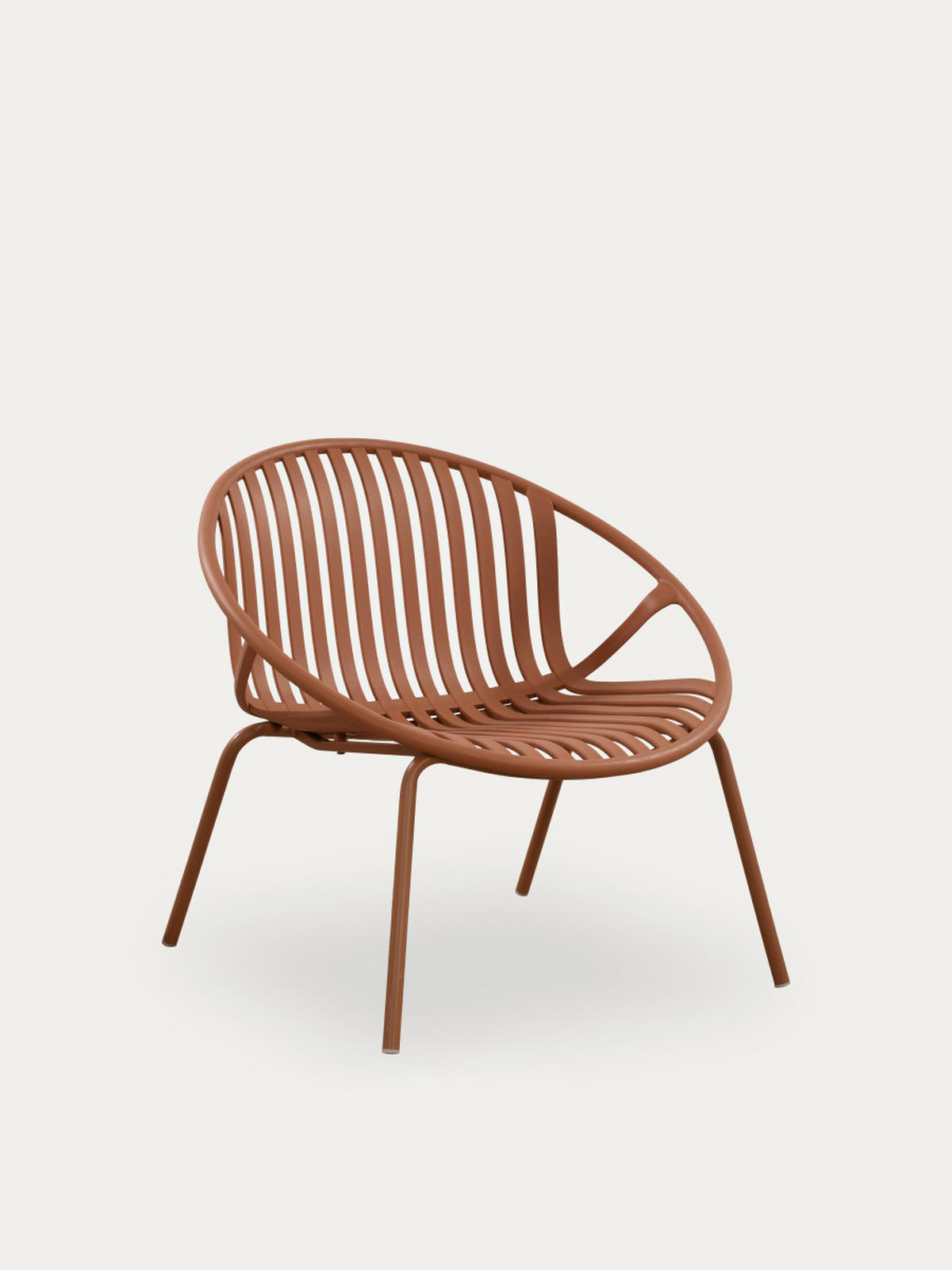 LOUNGESESSEL Barow Terrakotta 79.5 cm x 72.5 cm - Terracotta, Kunststoff (79/72/71cm) - Kenay Home