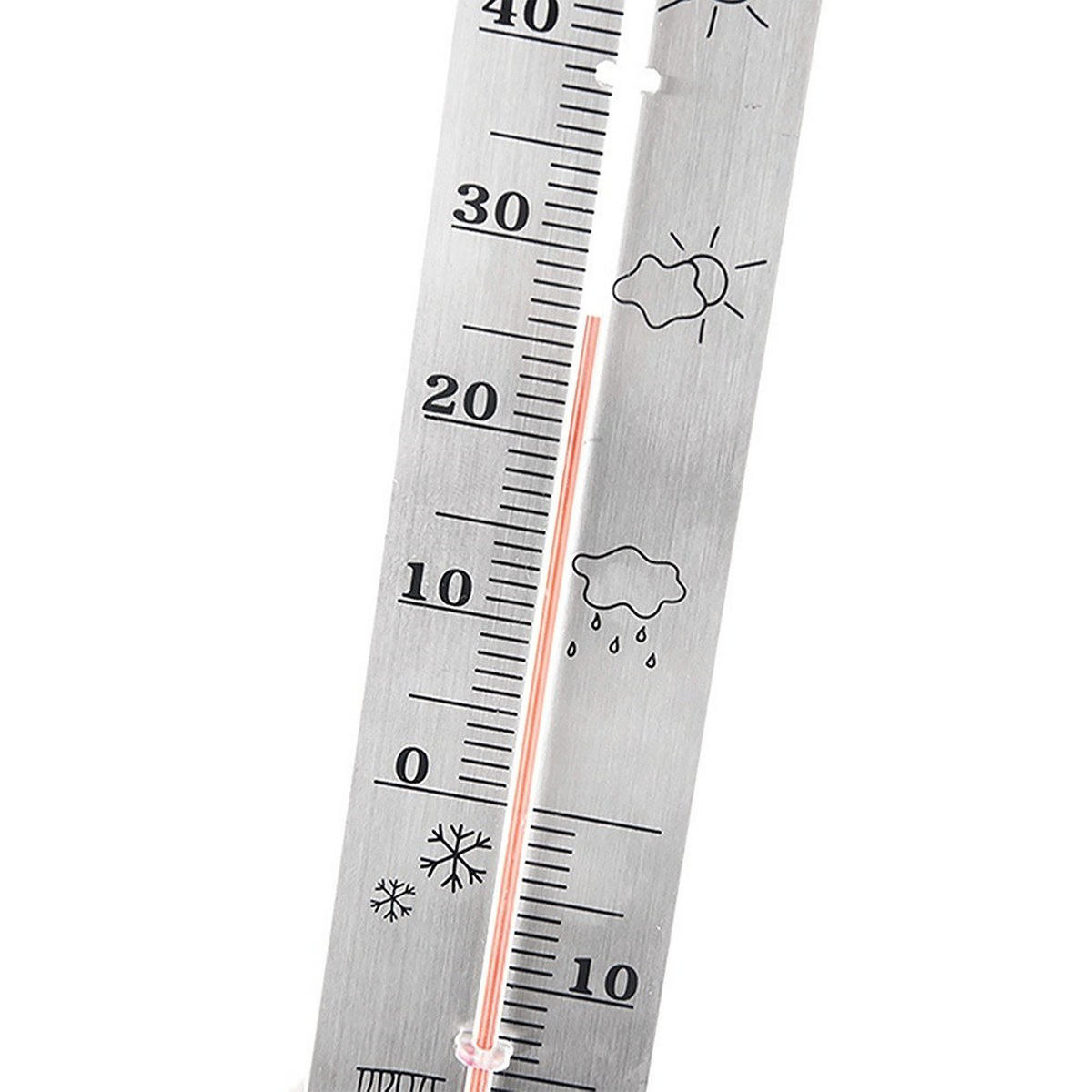 UNIVERSAL-THERMOMETER, Edelstahl, silber, 28 cm - Silberfarben, Metall - Orion 