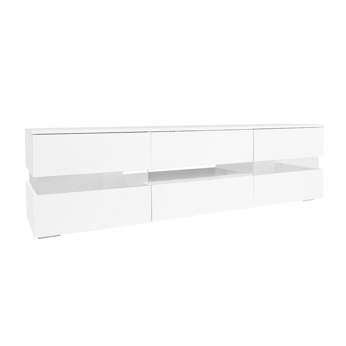 TV-MÖBEL Ravenna Weiß 160/39/45 cm - Weiß, Holzwerkstoff (160/45/39cm) - PANGIVO