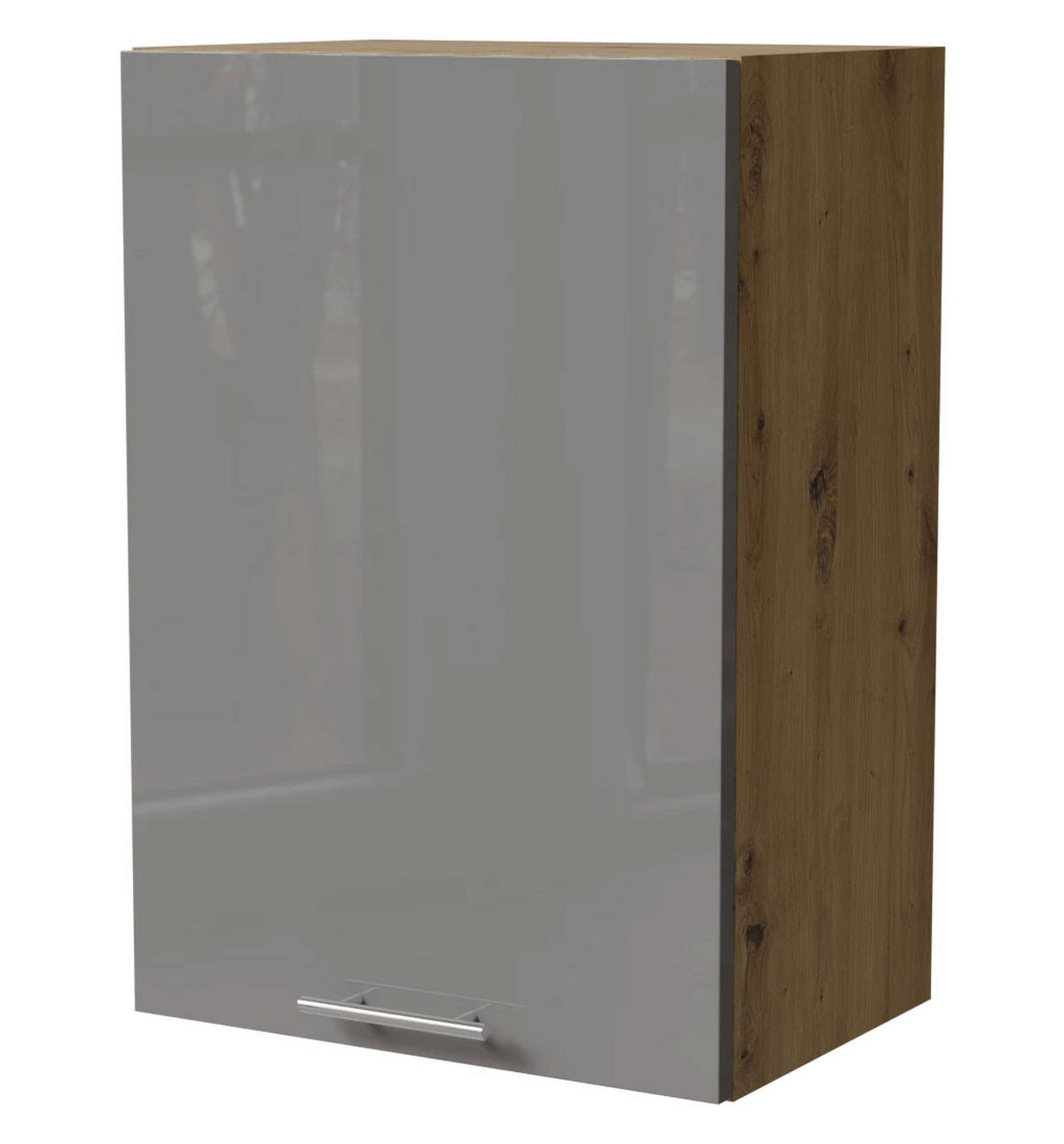 KÜCHENHÄNGESCHRANK Essen W2/50 Grau Hochglanz / Eiche Artisan Matt 50 / 32,5 / 72cm - Eiche Artisan/Grau, Holz/Holzwerkstoff (50/72/32.5cm) - Feldmann-Wohnen