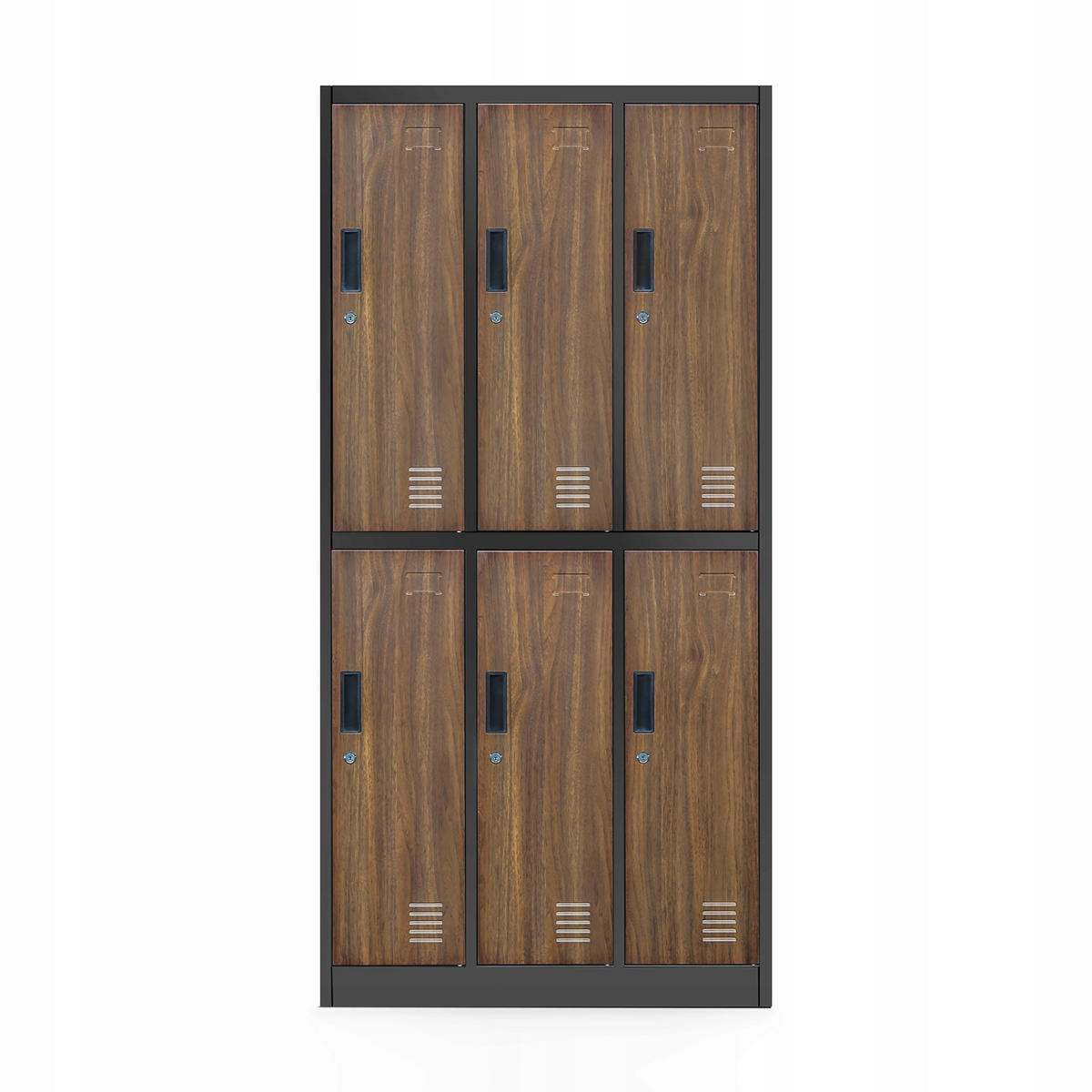 SCHLIESSFACHSCHRANK IGOR - Anthrazit/Braun, Metall (90/185/45cm) - Jan Nowak