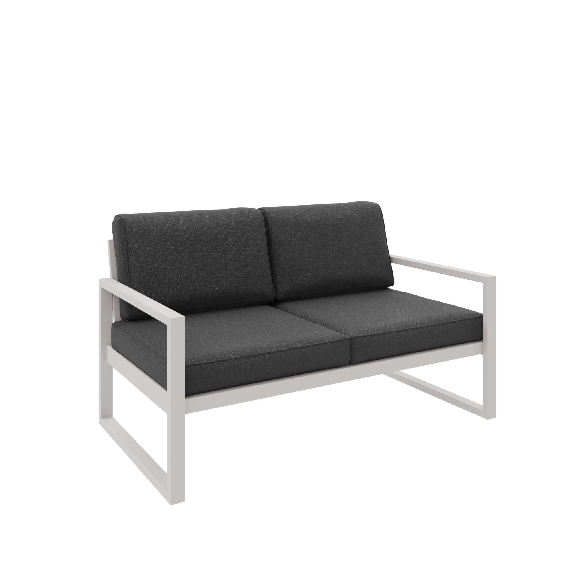 GARTENSOFA 2 Sitzer Madera 146x80cm, kaschmir, graubraun - Kaschmir/Braun, Kunststoff/Metall (146/86/80cm) - Margaret Hadas24