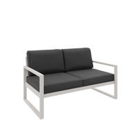 GARTENSOFA 2 Sitzer Madera 146x80cm, kaschmir, graubraun - Kaschmir/Braun, Kunststoff/Metall (146/86/80cm) - Margaret Hadas24