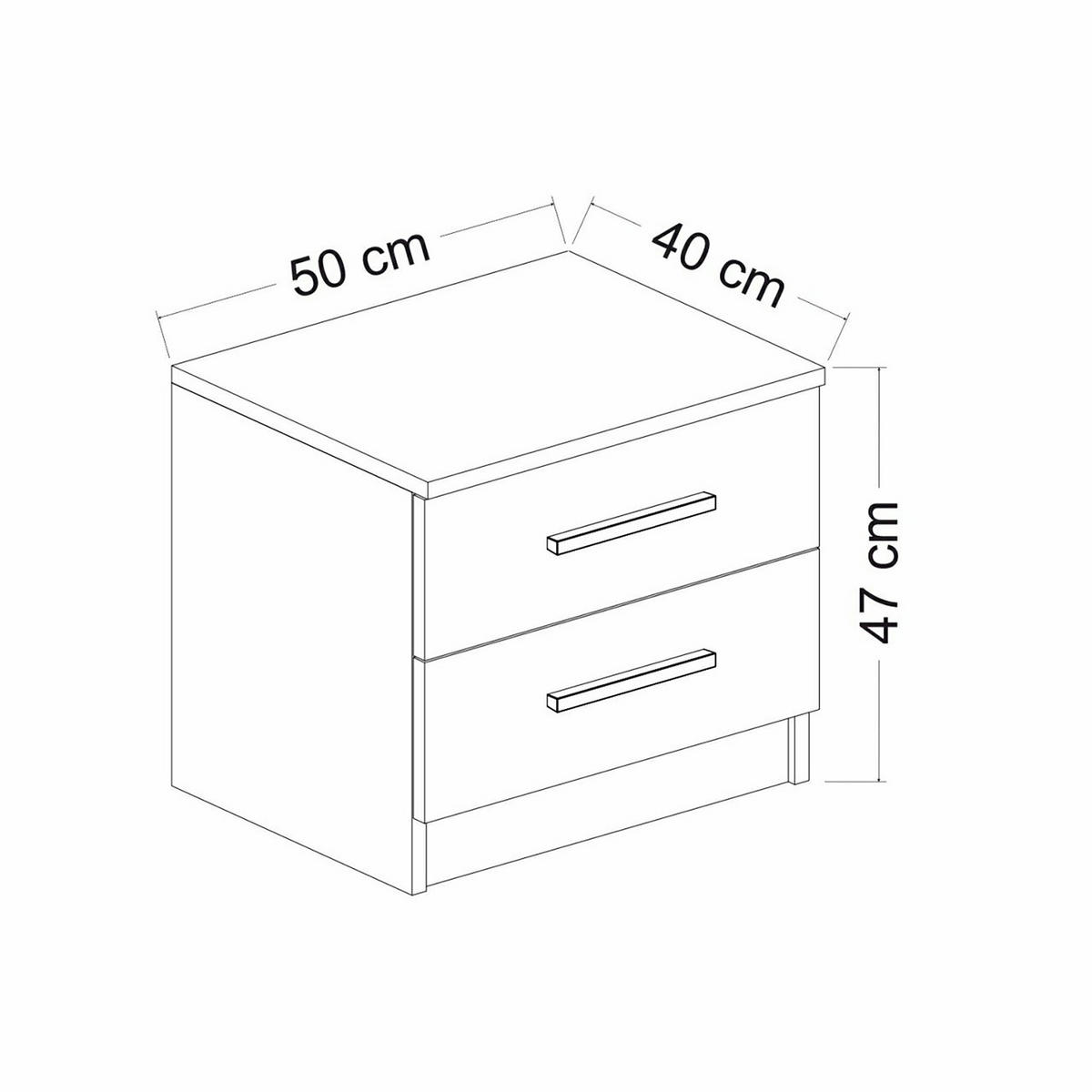 NACHTTISCH Fanø - Anthrazit, Holzwerkstoff (50/47/40cm) - [en.casa]