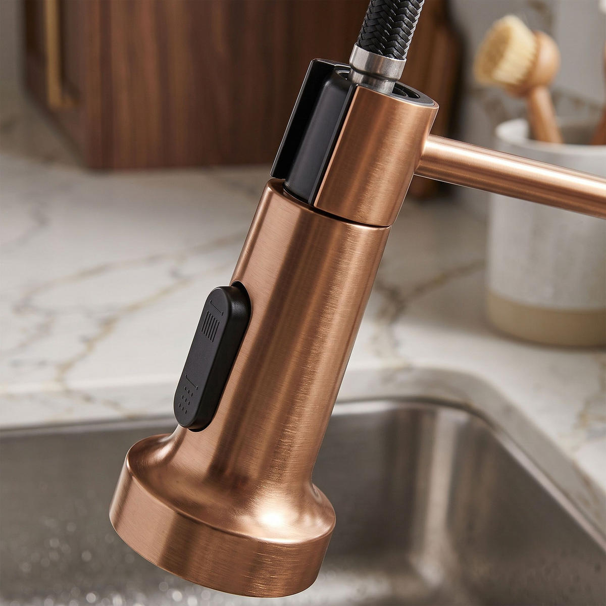 LUFTAUSLASS Mit Perlator Für Küchenarmatur Rea Colin Brush Copper - Kupferfarben, Kunststoff (5.2/8.8/5.2cm) - REA