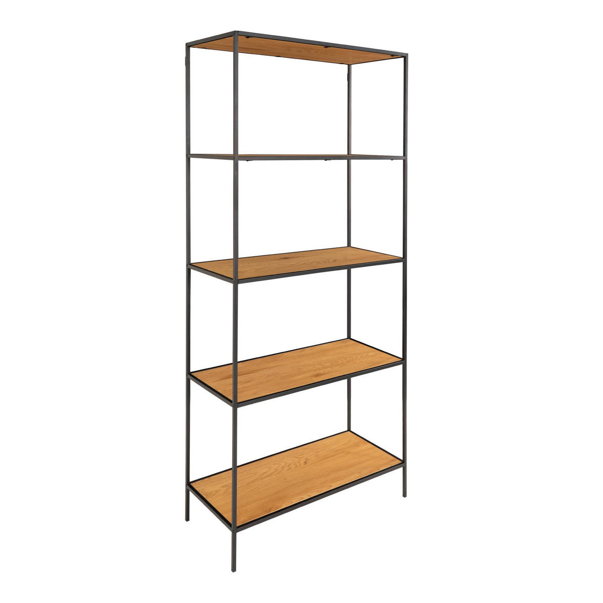 REGAL Vita Stahl, Spanplatte, Melaminfolie Natur - Naturfarben, Metall (36/170/80cm) - tinkaro