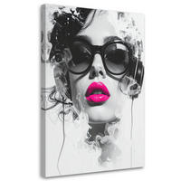 LEINWANDBILD Menschen & Charaktere 80x120cm - Schwarz, Textil (80/120cm) - Feeby