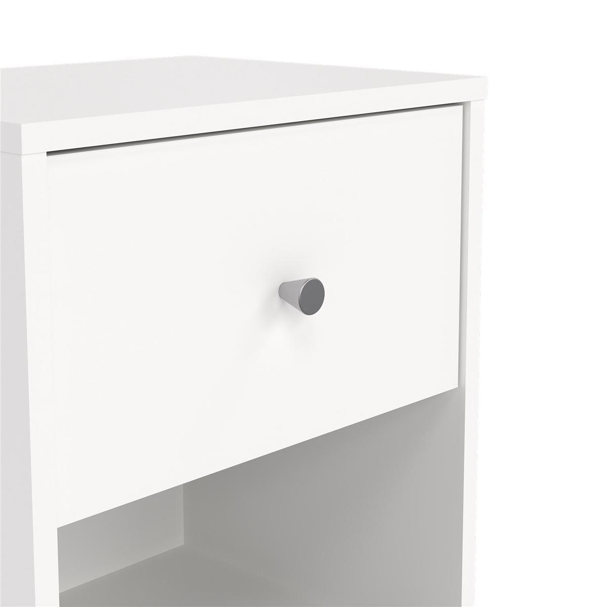 NACHTSCHRANK weiß - Weiß, Holzwerkstoff (38/48/30cm) - ebuy24