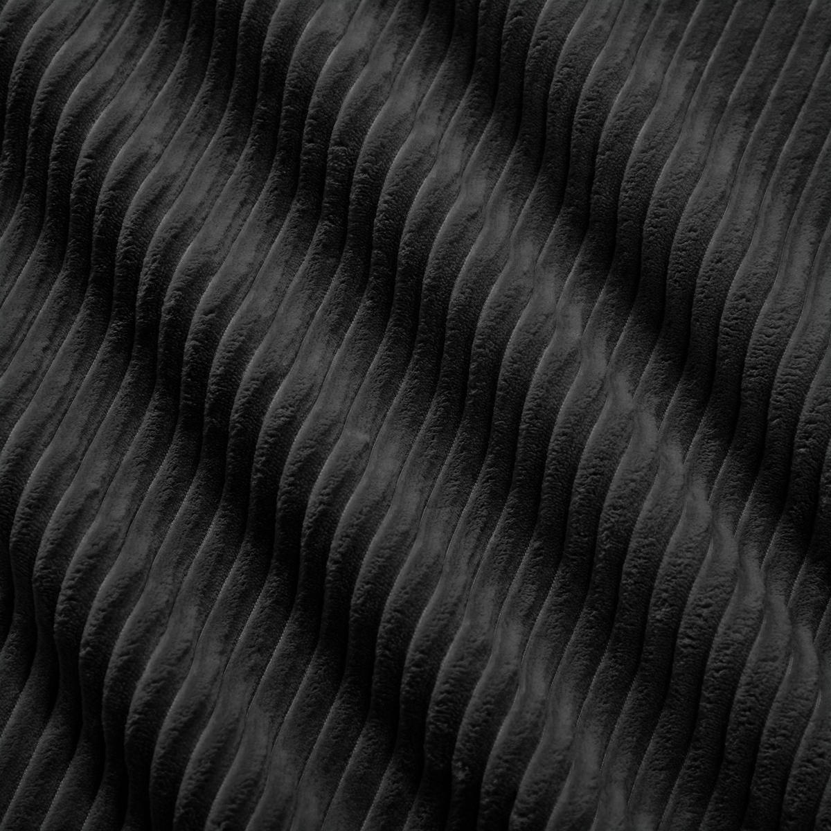WOHNLANDSCHAFT Schwarz 293/177/69 cm 3-Sitzer Modular Cordstoff - Schwarz, Textil (293/69/177cm) - PANGIVO
