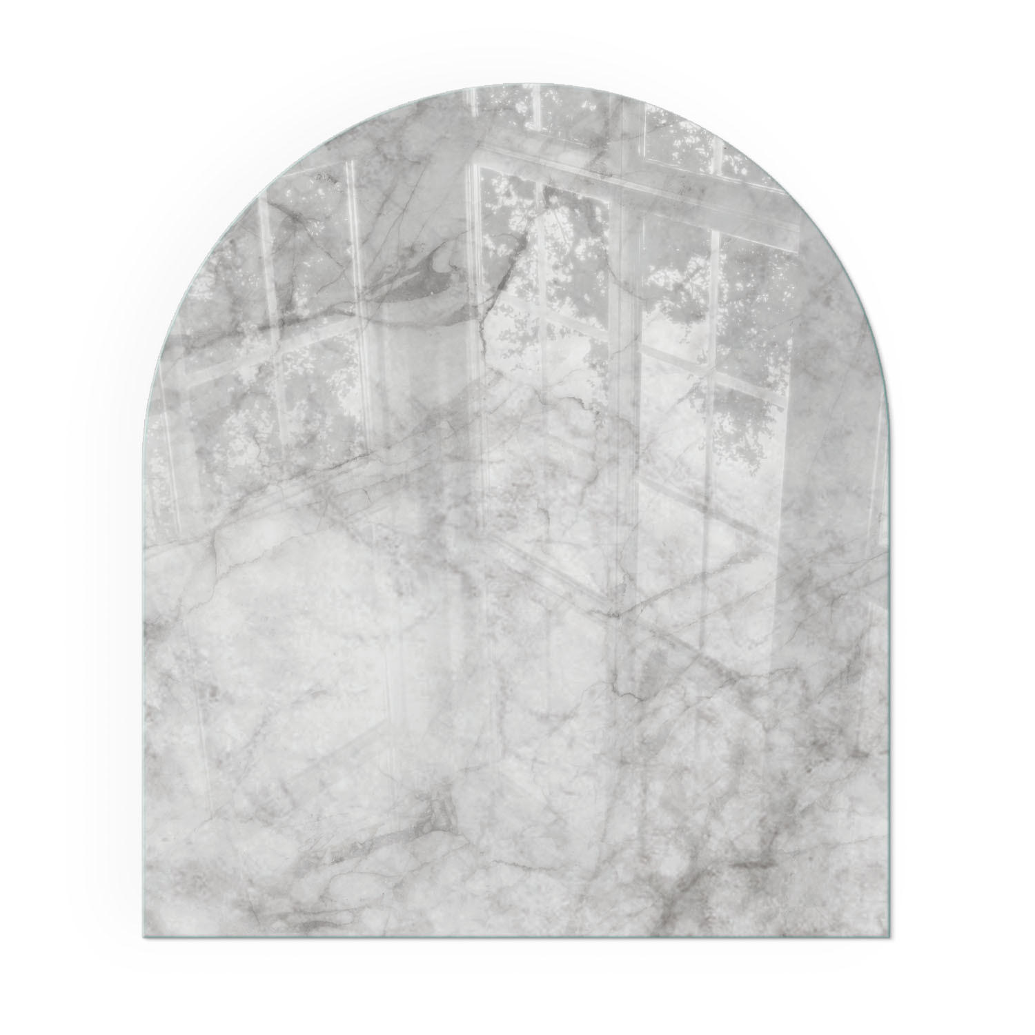 GLASPLATTE für Kamin 80x70 cm - Grau, Glas (80/70/0.4cm) - TULUP