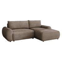 ECKSOFA Bello, Seite: Rechts - Hellbraun/Schwarz, Holz/Kunststoff (267/177cm) - MIRJAN24