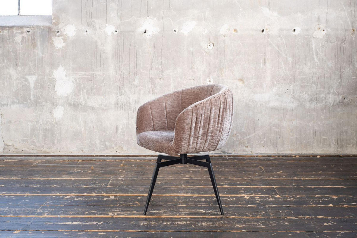 ESSZIMMERSTUHL LIMA Braun Webstoff - Hellbraun/Dunkelbraun, Kunststoff/Textil (57/80/60cm) - KAWOLA