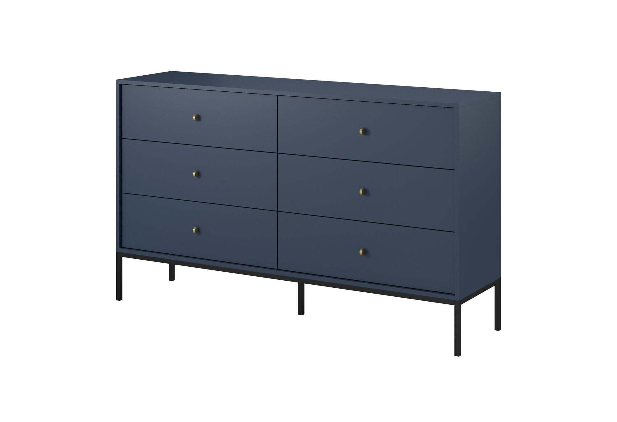 KOMMODE MONO Blau 154x39x91 cm - Blau, Holzwerkstoff (154/91/39cm) - FURNLUX