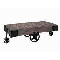 COUCHTISCH Mango 120x60x43 grau lackiert RAILWAY #260 - Grau, Holz (120/60/43cm) - Massivmoebel24