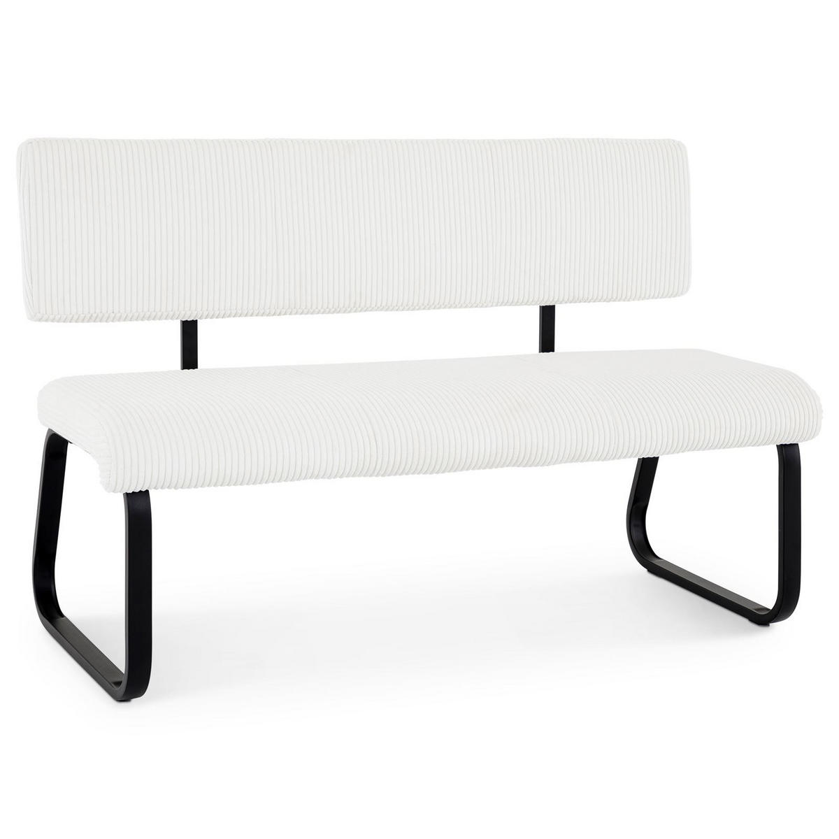 ESSZIMMERBANK MATESE - Weiß, Textil/Metall (135/88/58cm) - IDIMEX