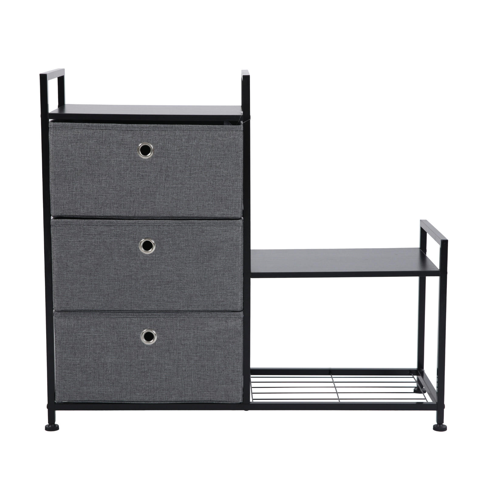 SCHUBLADEN-REGAL - Weiß, Metall (85/76/29cm) - SVITA