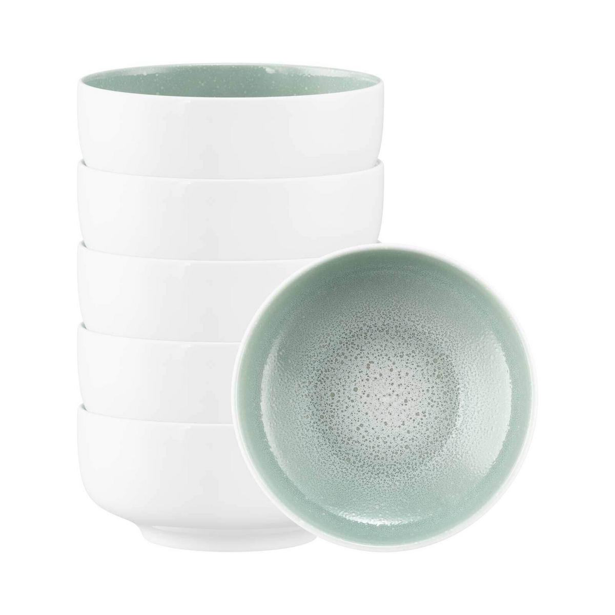 MÜSLISCHALEN Sento Home Aura mint ø 15,4 cm 6er Set - Mintgrün, Keramik (15.4cm) - Seltmann Weiden
