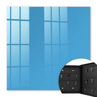 SCHLÜSSELBOX Schwarz 30x30 cm- Türöffnung nach rechts - Blaues Wasser - Blau, Metall (30/30/5cm) - TULUP