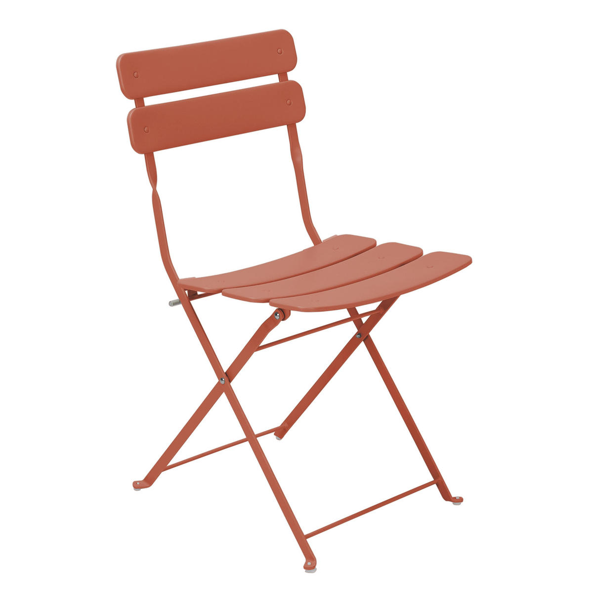 GARTENSET runder Tisch und 2 Stühle, Braun - Braun, Metall - Oviala