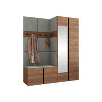 MOBILIER PENTRU HOL Orion XII - culoare lemn de nuc/gri, material plastic/compozit lemnos (158/186/46cm) - MIRJAN24