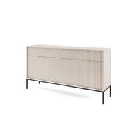SIDEBOARD AVON Beige, Schwarz 154x39x83 cm - Beige/Schwarz, Holzwerkstoff (154/83/39cm) - FURNLUX