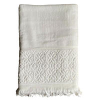 BADETUCH Velours uni Romance Weiß 90x170 460g/m² - Weiß, Textil (90/170cm) - LE COMPTOIR DE LA PLAGE