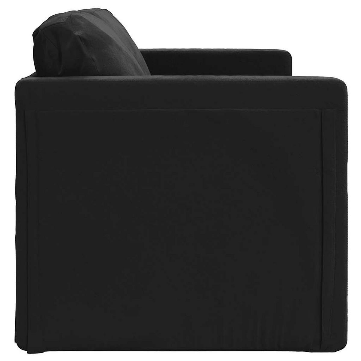 SCHLAFSOFA Brown - Schwarz, Naturmaterialien (122/70/55cm) - Nettlife