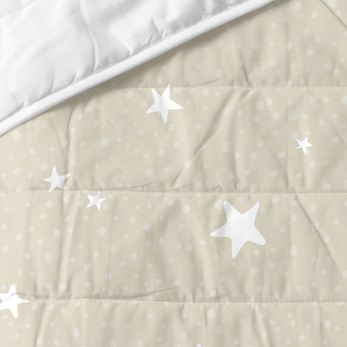 TAGESDECKE Little star Beige 100x130 cm (Kinderbett) - Beige, Textil (100/130cm) - Happy Friday