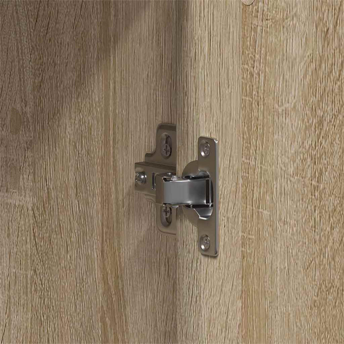 KLEIDERSCHRANK mit 2 Türen, 5 Regalen 55/25/189 cm aus Holzwerkstoff Sonoma-Eiche Dekor - Sonoma Eiche, Holz (55/189/25cm) - vidaXL