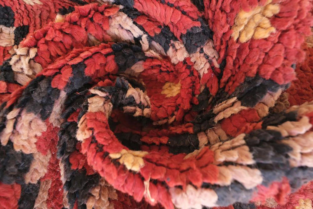 BERBERTEPPICH aus reiner Wolle 92x 282 cm - Rot, Naturmaterialien (92/282cm) - AFK Living