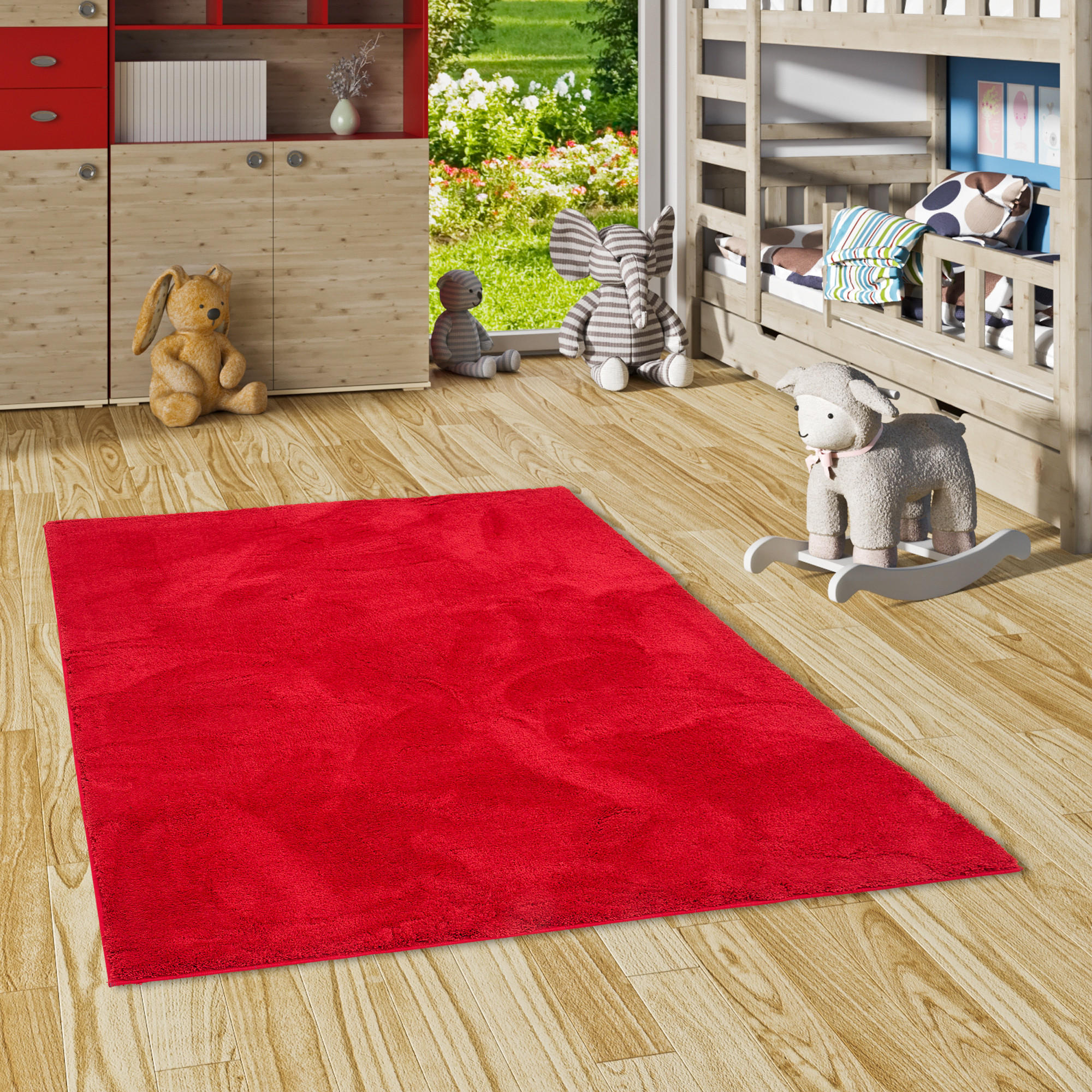 KINDERTEPPICH SUPER SOFT HOCHFLOR SILKY KIDS - Rot, Textil (120/170cm) - Pergamon