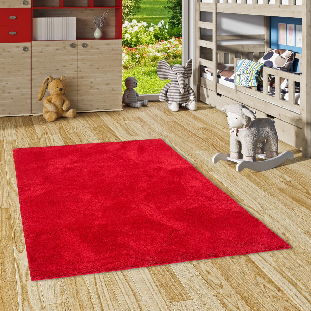 KINDERTEPPICH SUPER SOFT HOCHFLOR SILKY KIDS - Rot, Textil (120/170cm) - Pergamon