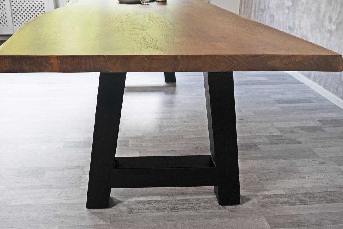ESSTISCH CALI - Schwarz/Braun, Holz/Metall (100/280/77cm) - SAM